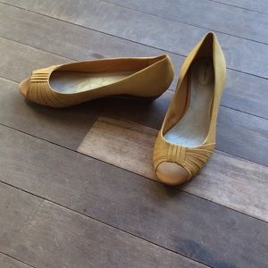 Mustard wedges worn once!